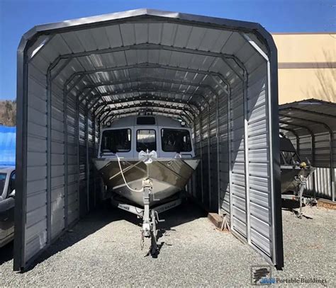 steel boat box shelter|metal boat shed covers.